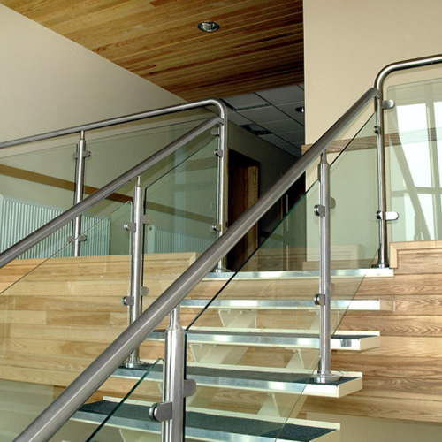 Tubos de corrimãos de aço inoxidável modernos para escadas