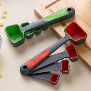 4Sizes Collapsible Measuring Spoons Set with Silicone Paper Box
