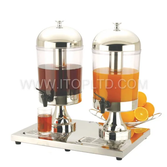 Newly Stainless Steel Double Head Juice Dispenser