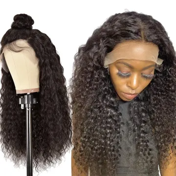 Cheap Wet And Wavy Transparent Lace Frontal Wig For Women Brazilian Virgin Human Hair Water Wave Hd Full Lace Front Wig Vendor