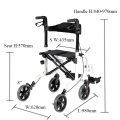 Rollator -Mobilität mit Rädern und Gesundheitsversorgung der Fußstütze