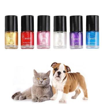 6pcs Non-Toxic Water-Base Healthy Ingredients Pet Dog Nail Polish Pet Supplies