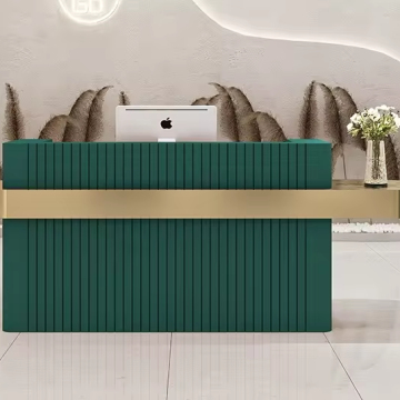 Gold-Plated Beauty Salon Bar Counter Design