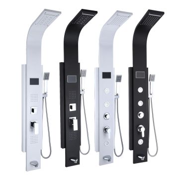 High-end SUS304 Stainless Steel Wall-Mounted Shower Panels: Luxury Bathroom Column Set Manufacturer