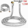 1PC 1M/1.5M Stainless Steel Shower Hose Plumbing Hoses Flexible Bathroom Shower Head Hose Pipe Washers Water Pipe Washers