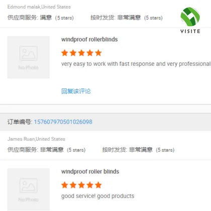 YISITE Outdoor Windproof Roller Curtains with Smart Electric Tracks