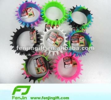 punk spiky silicone bracelet