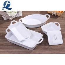 High quality square ceramic tray baking bakeware