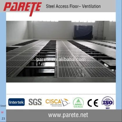 Perforated raised floor in anti-static flooring