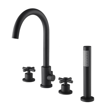 Deck Mounted Four Hole Bathtub Faucet for Modern Hotel Bathrooms