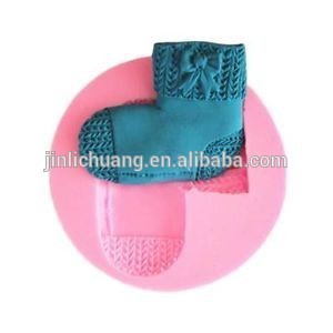 High quality christmas sock shape silicone soap molds