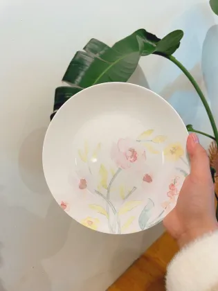 Watercolor Flower Style Afternoon Tea Dessert Plate