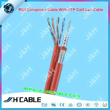 RG6 Composite Cable With Network Cable Cat5 100M 305M Roll