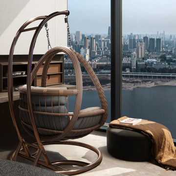 Vente chaude extérieure chaise swing suspendue - chaise d'oeuf en rotin pour balcon et jardin