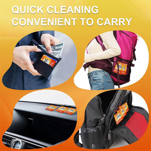 Na-customize na Sports Shoe Wet Wipes na may Double Textured Dot Non-Woven Tela