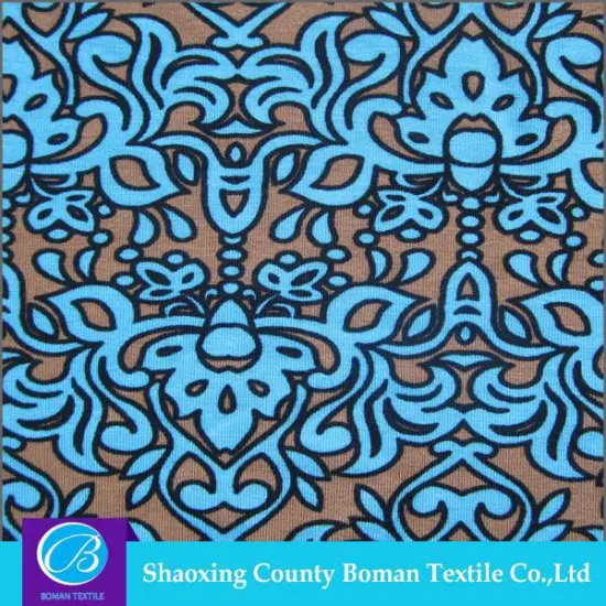 wholesale fabric china Latest design Fancy Print viscose elastane fabric
