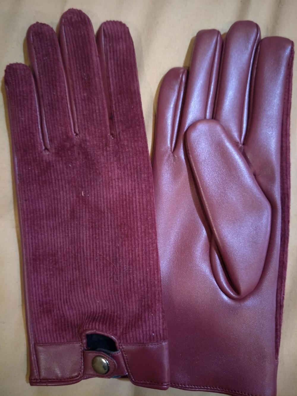 Guantes de cuero de invierno de moda