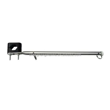 Stainless Steel Marine Flag Pole 14'' Rail Mount 7/8'' - 1'' Rail
