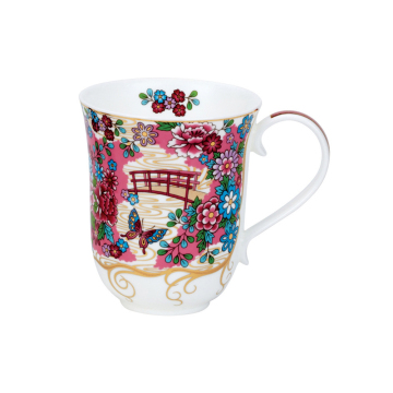 Großhandel Luxus japanischer Knochenkaffee Kaffeetassen mit exquisiten kreativen Blumen für Nachmittagstee