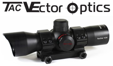Vector Optics Panther 1x34 Red Green Dot Scope with One Piece Style Mount Ring