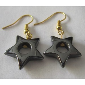 Hematite Star Earring