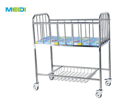Stainless Steel Material Children Bed With Movable Rollers