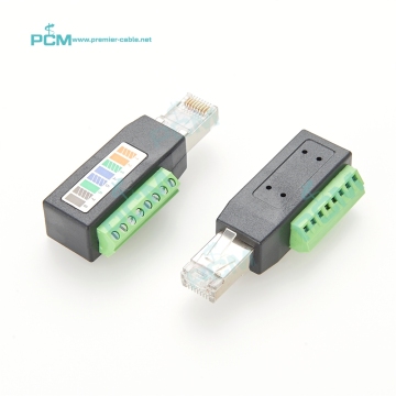 UTP CAT5e RJ45 Male to 8-Position Side Screw Terminal Block Adapter: Connecting Your Network Devices Efficiently