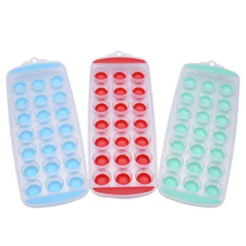 21 Grids Food Grade Silicone Ice Cube Tray - Cube Maker for Puddings and Bars
