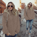 Zipper Sherpa Fleece Sweatshirt Pullover Jacke