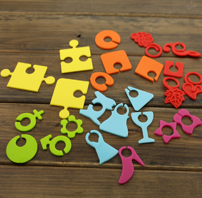 Silicone Wine Glass Charm Tags