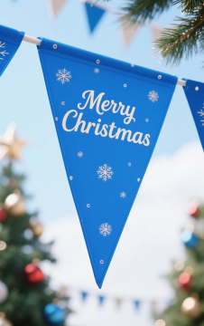 Divertida bandera de jardín de Navidad