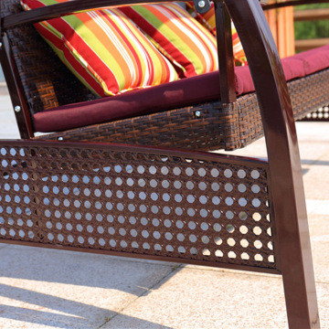 Modern Mdf Shoe Cabinet Modern Outdoor Rattan Swing Rocking Chair PE Metal Factory