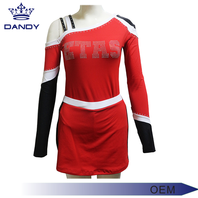 Customized Sublimation Strapless Cheer Uniform For Youth, High Quality