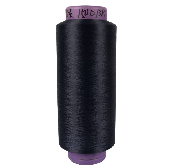 dope dyed black polyester yarn 100d/144f sim