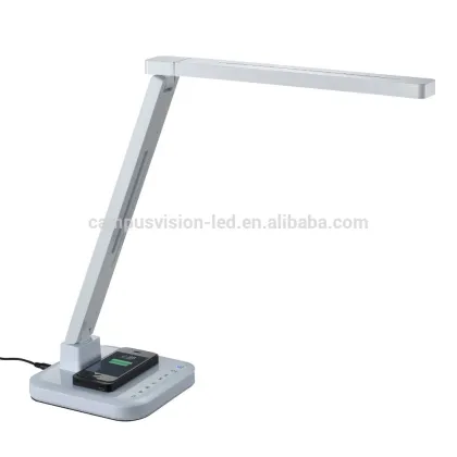 high-tech stationery led desk lamp/reading lamp/office working lamp with QI wireless