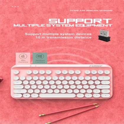 LVKI-WI8 75-Key Retro Mute Wireless Keyboard: A Convenient Computer Hardware and Software Solution
