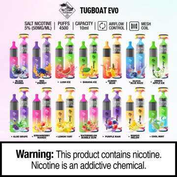 vape 펜 tugboat 4500 껍질