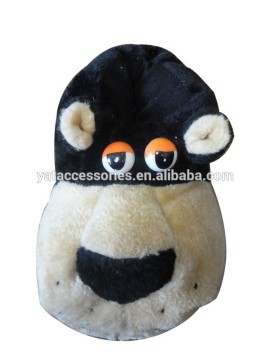 Women or men winter warmly dog shaped indoor slippers shoes