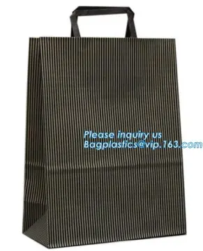 recycled kraft custom shopping bag gift paper bags, customized handle paper gift bag, glossy lamination paper gift bag