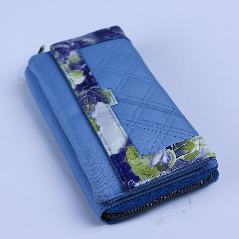 Faille Oberfläche Wallet Card Zipper Phone Holder Organizer