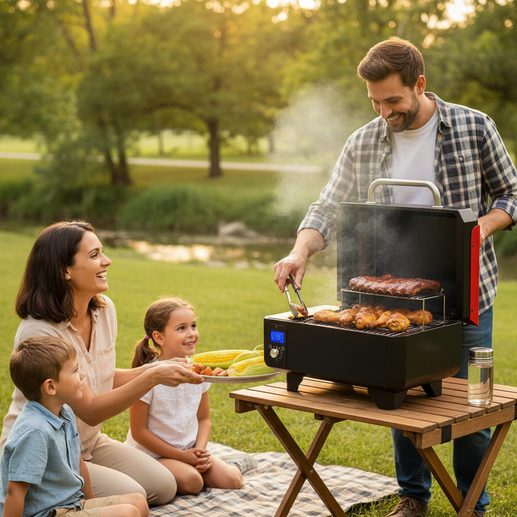 Electric pellet grill
