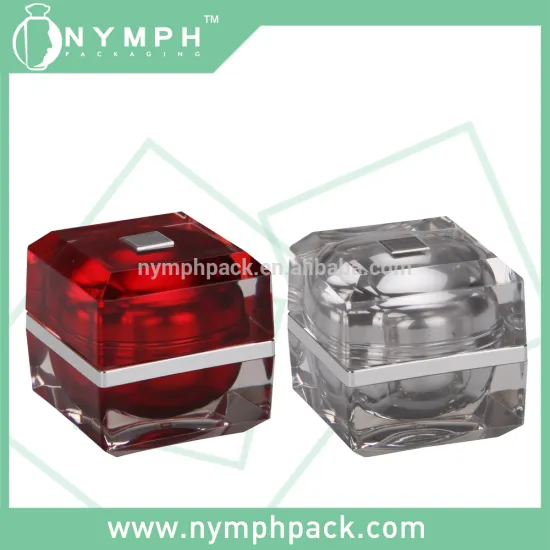 15g 30g 50g square shaped acrylic cream jar for cosmetic packaging