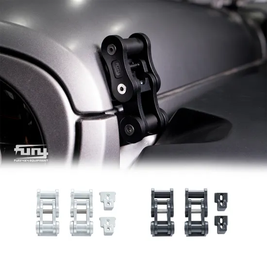 CNC Processed Aluminum Alloy Hood Catch Accessories for Jeep Wrangler JL Gladiator JT (2018+)