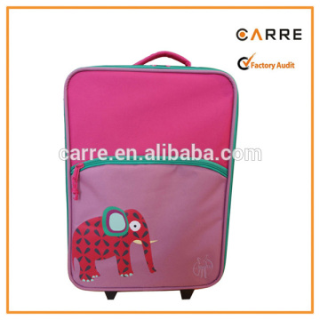 cute trolley wheelie rolling softside child travel luggage bag for kids