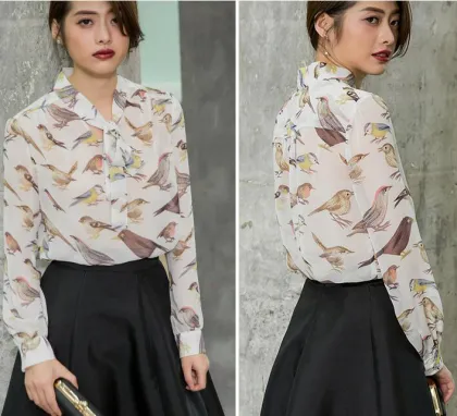 Ladies fashion woven shirt,womens long sleeve shirt,Ladies pullover shirt,butterfly placket