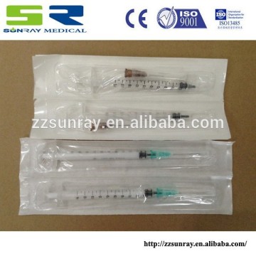 Disposable good quality 1ml tuberculin syringe