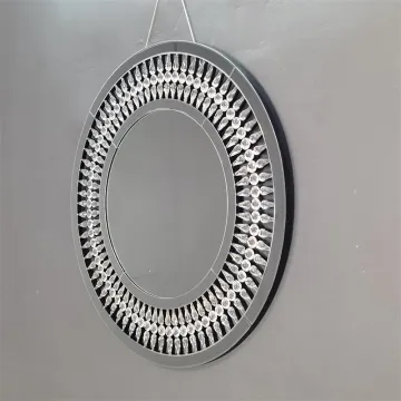 Round circle MDF hanging mirror