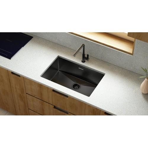 Small Undermount Sink 27 Inch PVD Black Gold Luxury Kitchen Sink Supplier