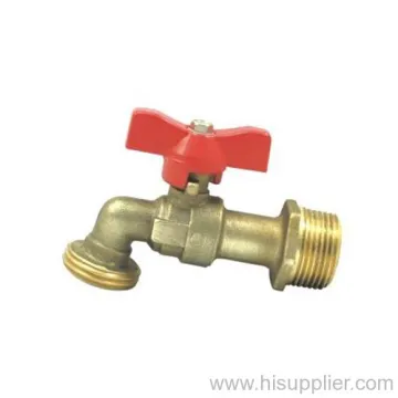 1/2''-3/4'' 1/4 Turn Brass Bibcock With T Handle,3/4 Hose Outlet 