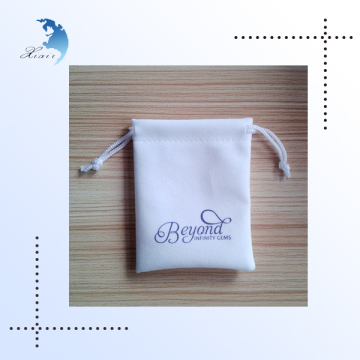 Customized printed logo velvet jewelry pouch